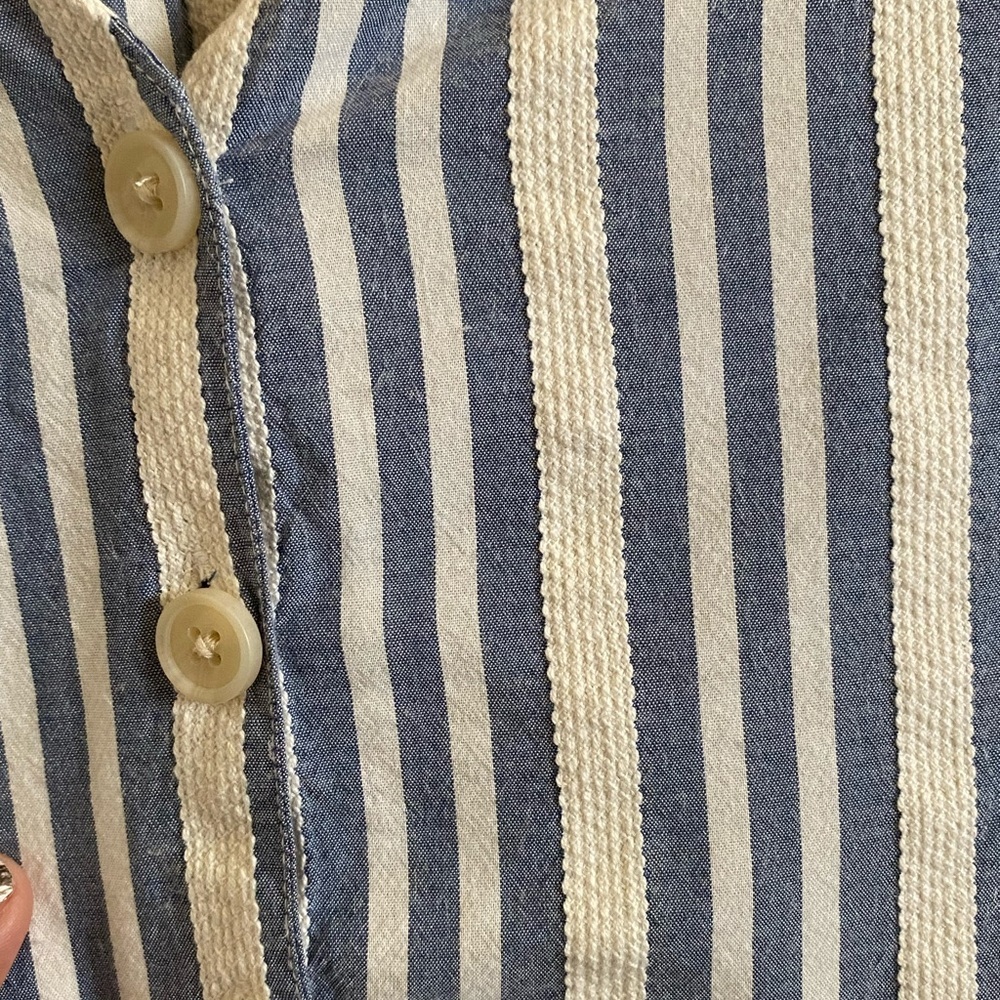 Madewell Cropped Striped Button Down Size S - Picture 15 of 17